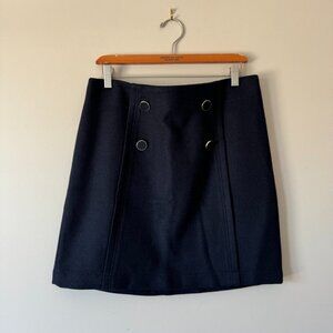 Joe Fresh | Navy Wool Blend Prep Mini Skirt - Size 10